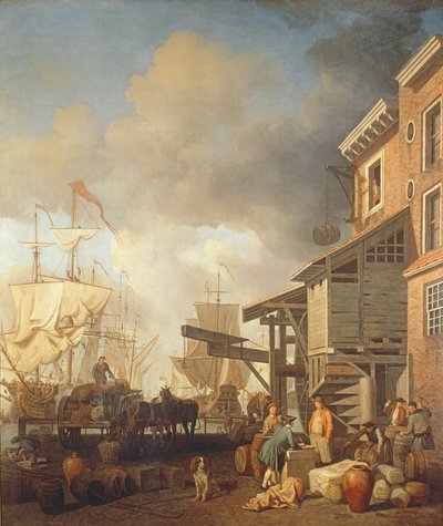 A Thames Wharf by Samuel Scott